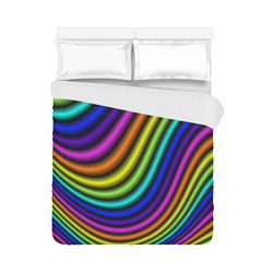 wavy rainbow Duvet Cover 86"x70" ( All-over-print)