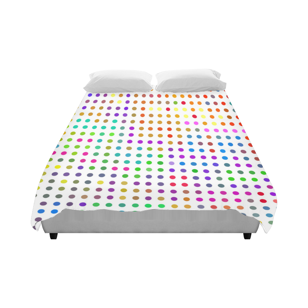 Retro Rainbow Polka Dots Duvet Cover 86"x70" ( All-over-print)