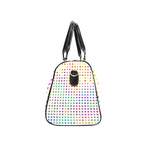 Retro Rainbow Polka Dots New Waterproof Travel Bag/Large (Model 1639)