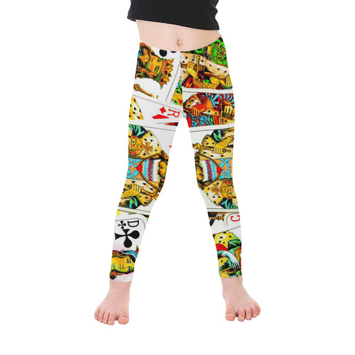FRENCH PLAYING CARDS Kid's Ankle Length Leggings (Model L06)