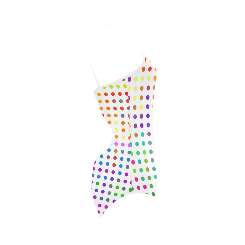 Retro Rainbow Polka Dots Strap Swimsuit ( Model S05)