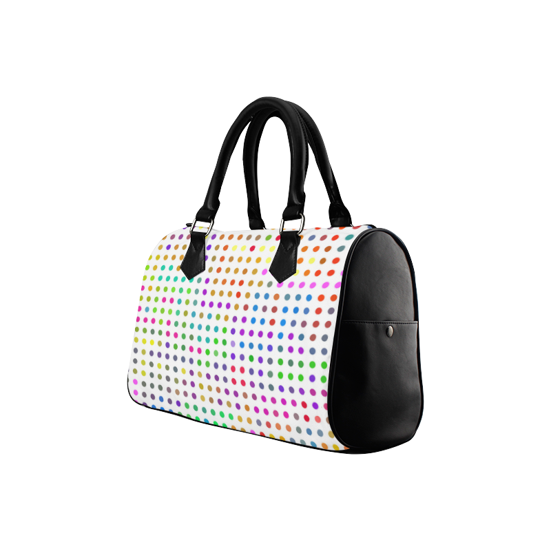 Retro Rainbow Polka Dots Boston Handbag (Model 1621)