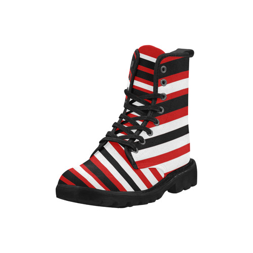 stripes Martin Boots for Men (Black) (Model 1203H)