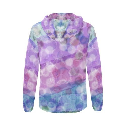 WATERCOLOR POINTS All Over Print Full Zip Hoodie for Women (Model H14)