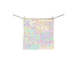 Retro Rainbow Polka Dots Square Towel 13“x13”