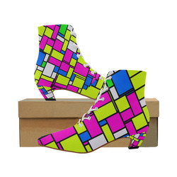 modern pattern 16A Women's Pointed Toe Low Heel Booties (Model 052)