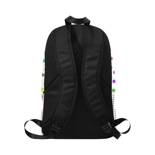 Retro Rainbow Polka Dots Fabric Backpack for Adult (Model 1659)
