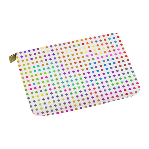 Retro Rainbow Polka Dots Carry-All Pouch 12.5''x8.5''