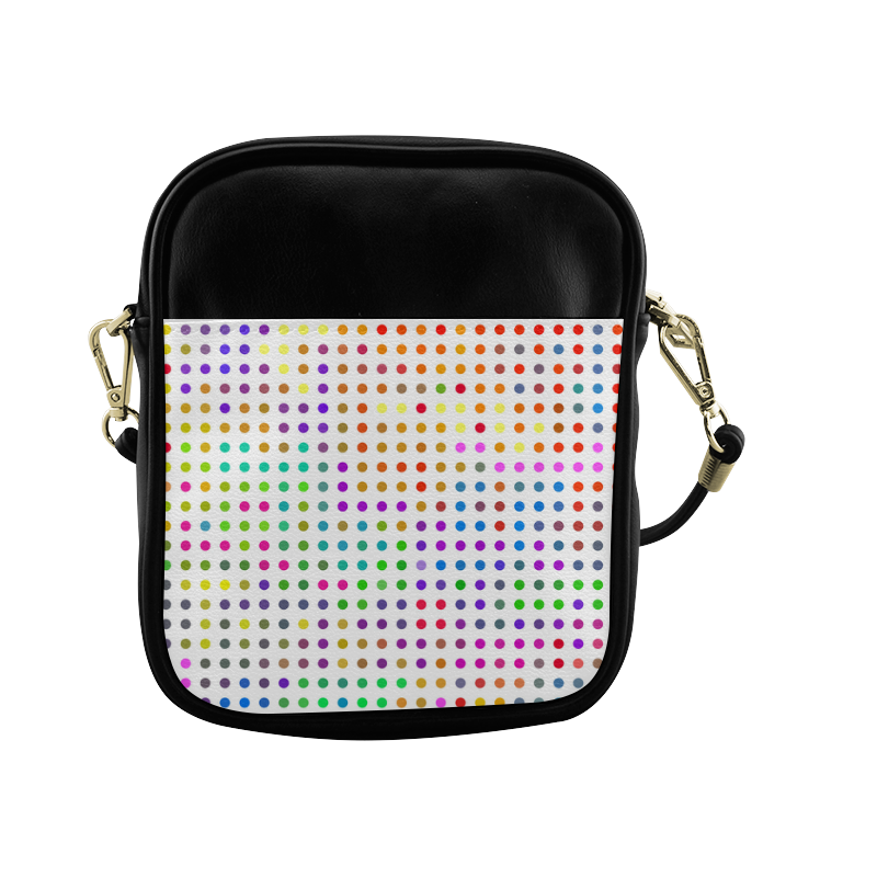 Retro Rainbow Polka Dots Sling Bag (Model 1627)