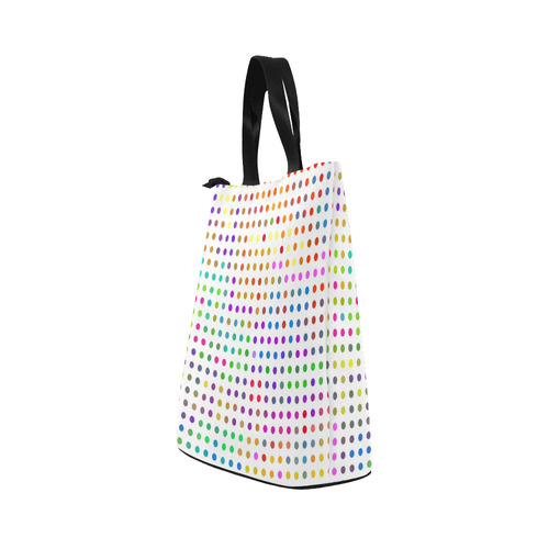 Retro Rainbow Polka Dots Nylon Lunch Tote Bag (Model 1670)