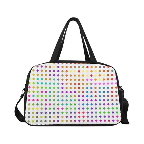 Retro Rainbow Polka Dots Fitness Handbag (Model 1671)