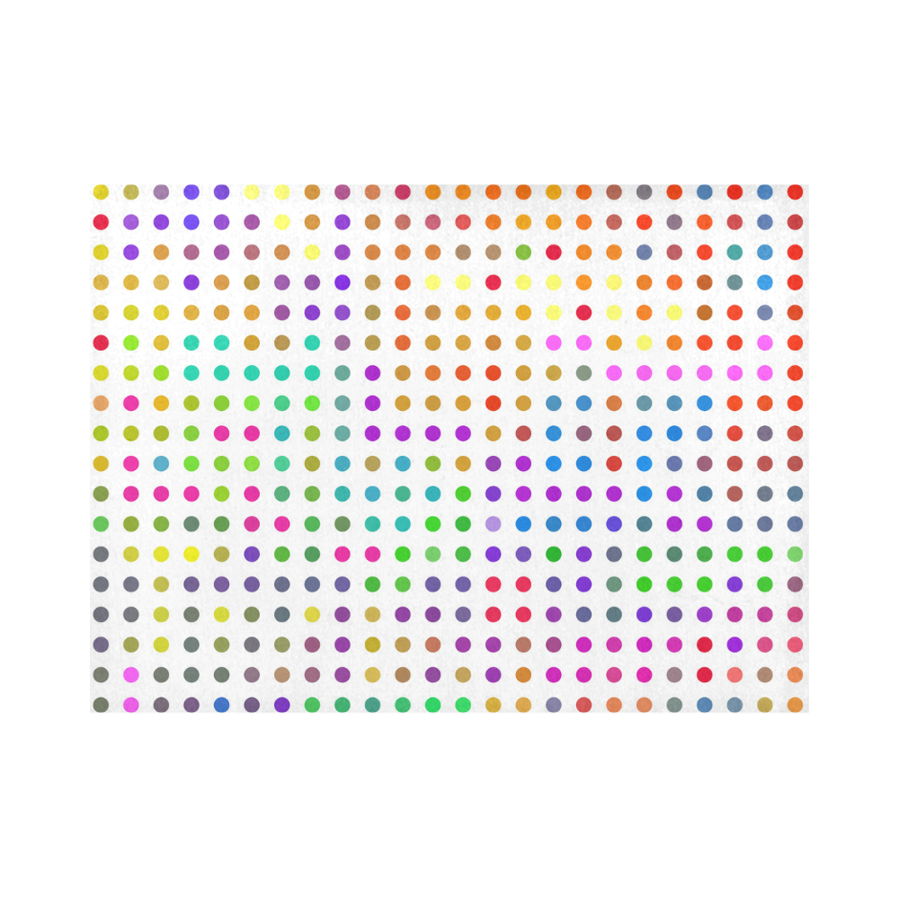 Retro Rainbow Polka Dots Placemat 14’’ x 19’’ (Six Pieces)