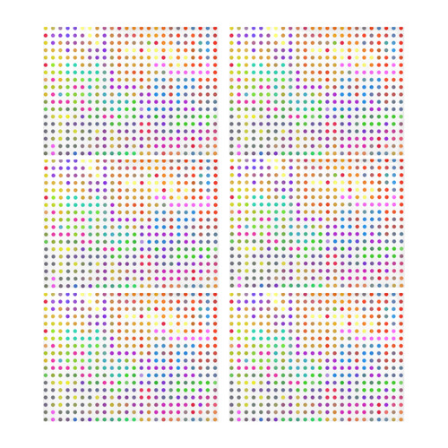 Retro Rainbow Polka Dots Placemat 14’’ x 19’’ (Six Pieces)