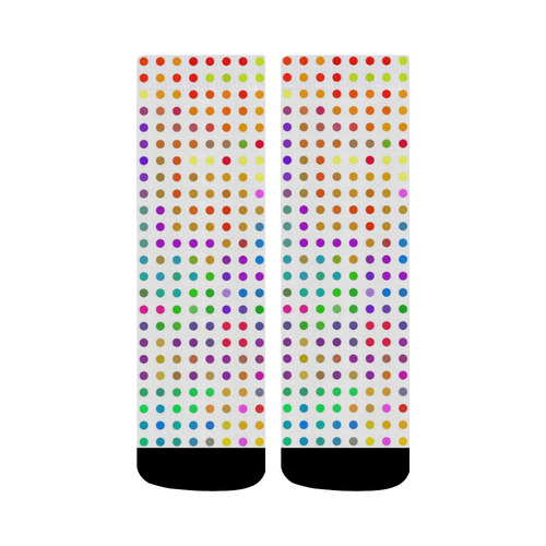 Retro Rainbow Polka Dots Crew Socks
