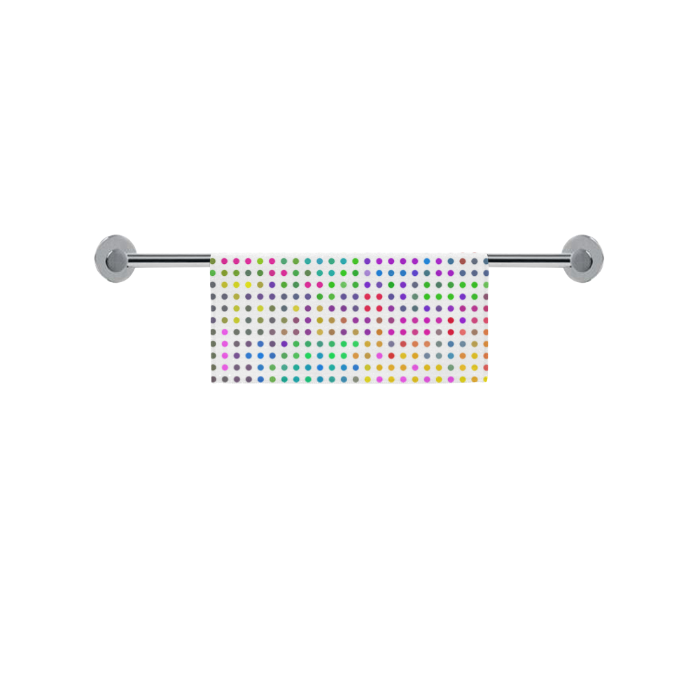 Retro Rainbow Polka Dots Square Towel 13“x13”
