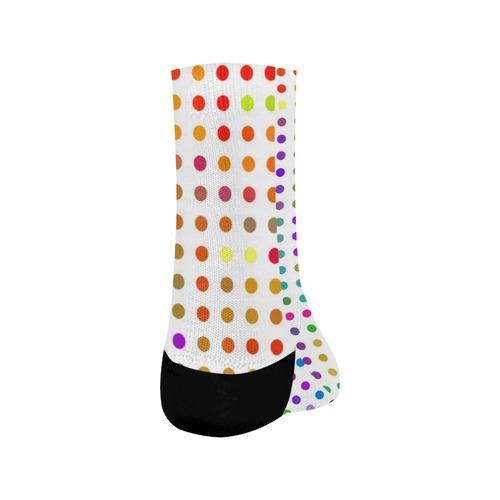 Retro Rainbow Polka Dots Crew Socks