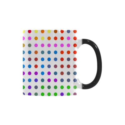 Retro Rainbow Polka Dots Custom Morphing Mug