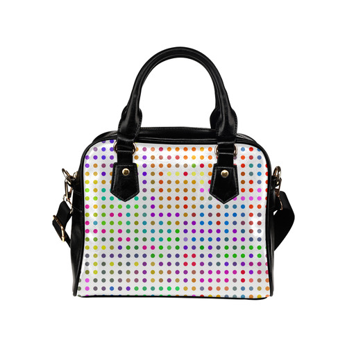 Retro Rainbow Polka Dots Shoulder Handbag (Model 1634)