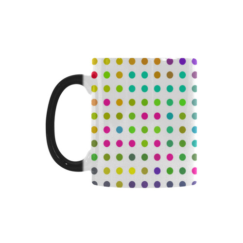 Retro Rainbow Polka Dots Custom Morphing Mug