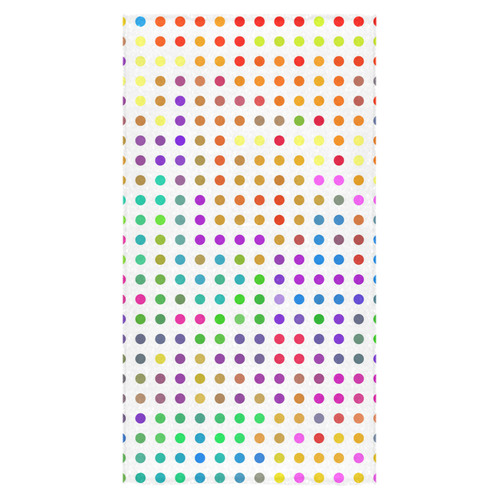 Retro Rainbow Polka Dots Bath Towel 30"x56"