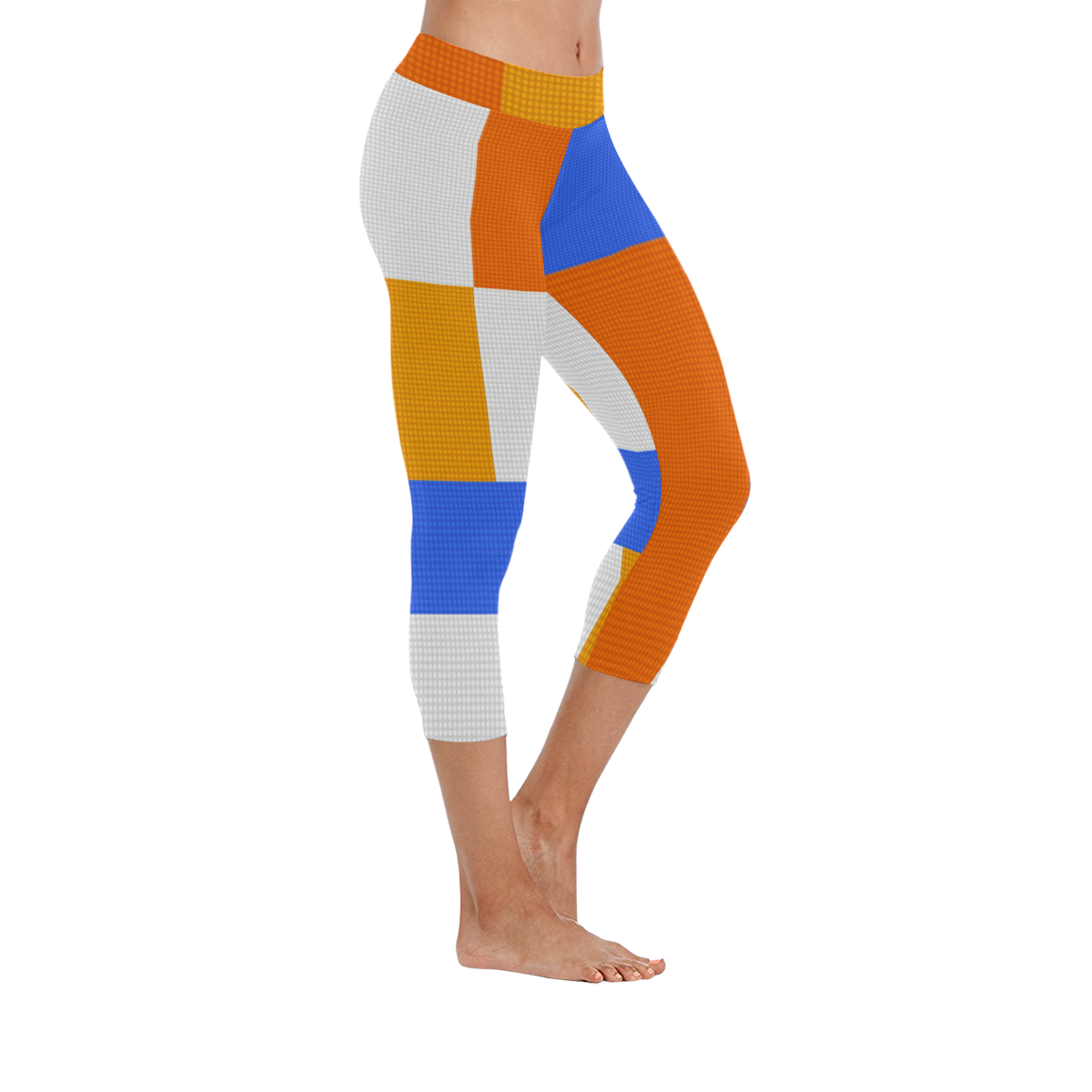 DESIGN 7575 Women's Low Rise Capri Leggings (Invisible Stitch) (Model L08)