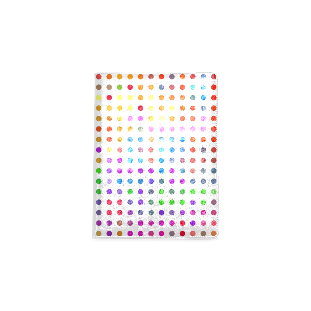 Retro Rainbow Polka Dots Custom NoteBook B5