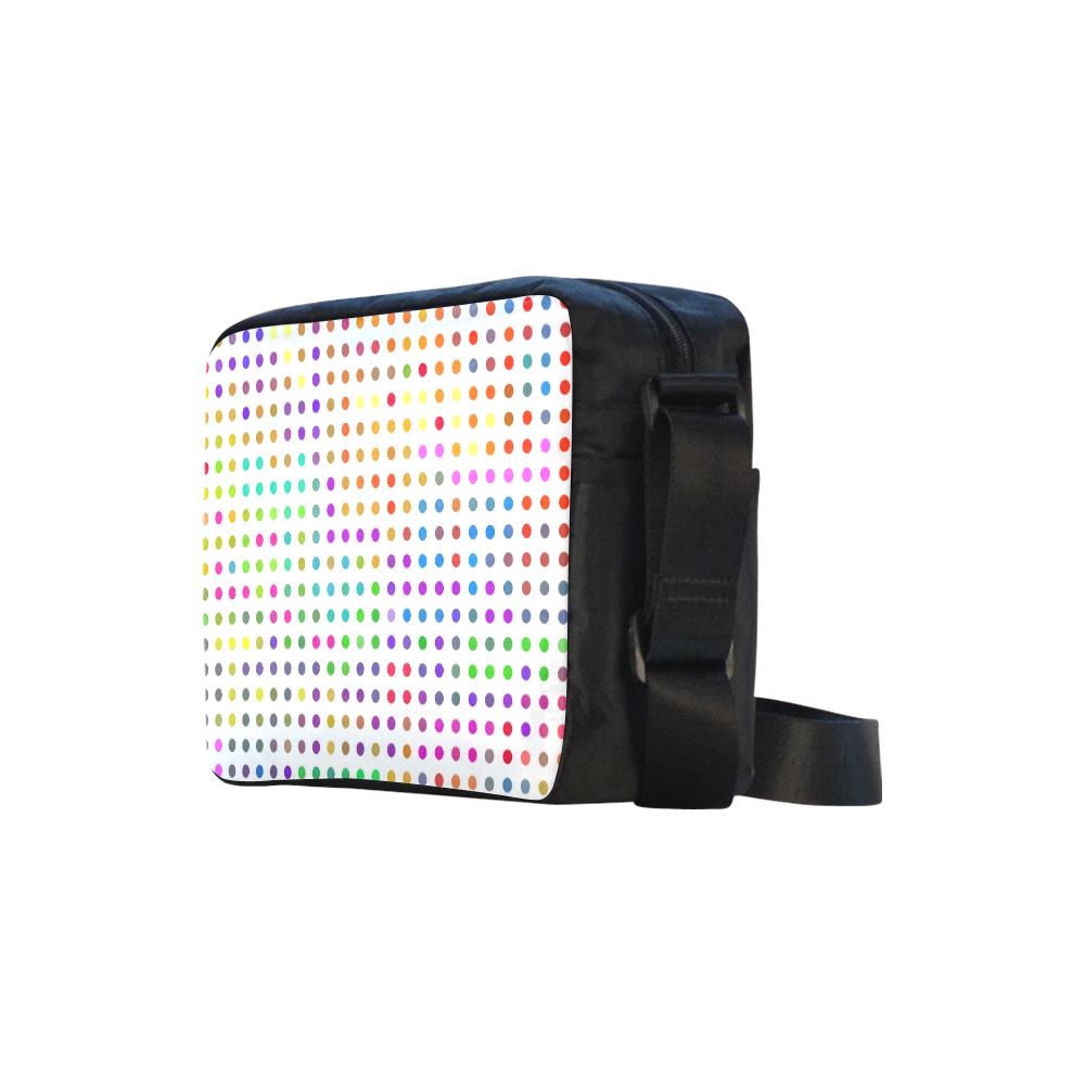 Retro Rainbow Polka Dots Classic Cross-body Nylon Bags (Model 1632)