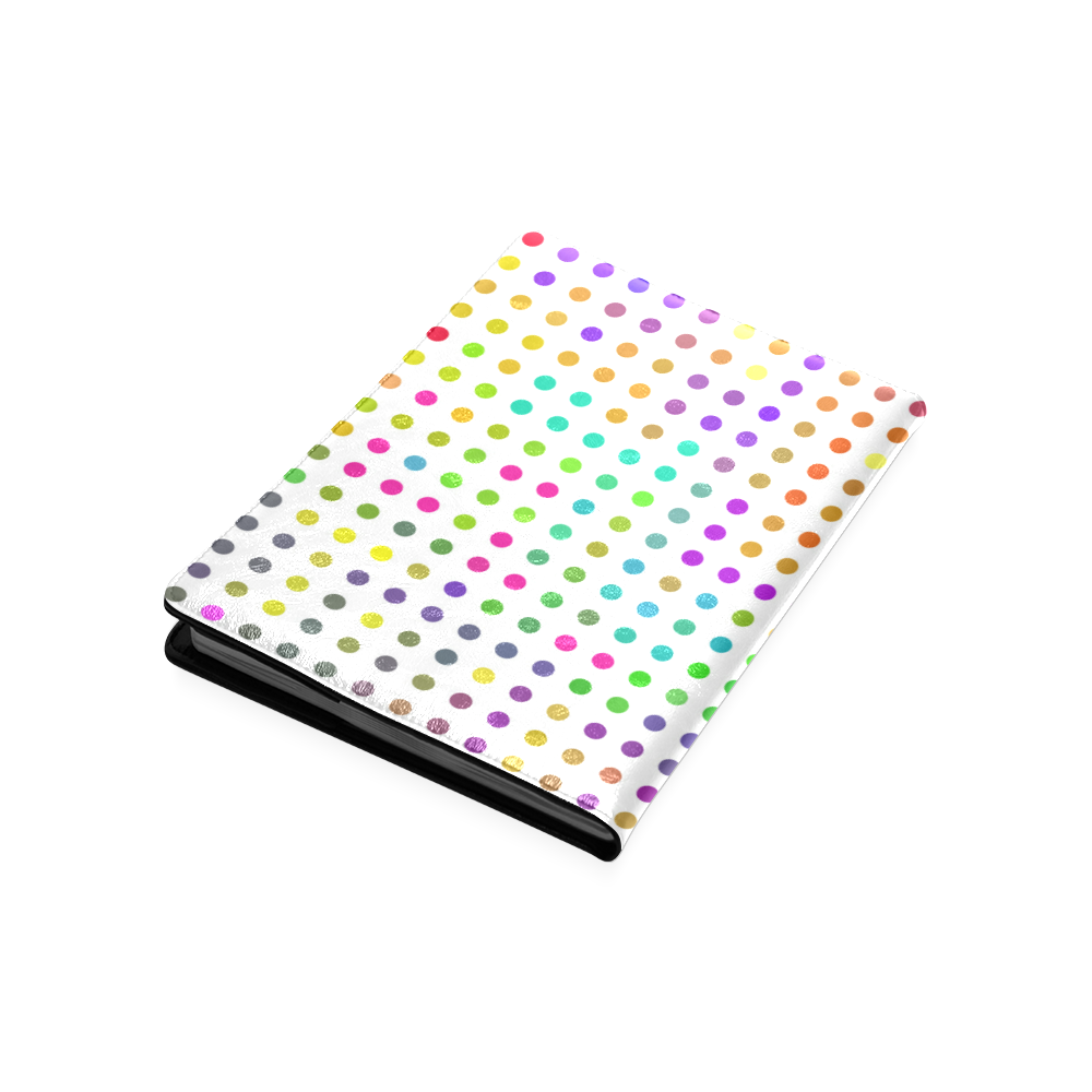 Retro Rainbow Polka Dots Custom NoteBook B5