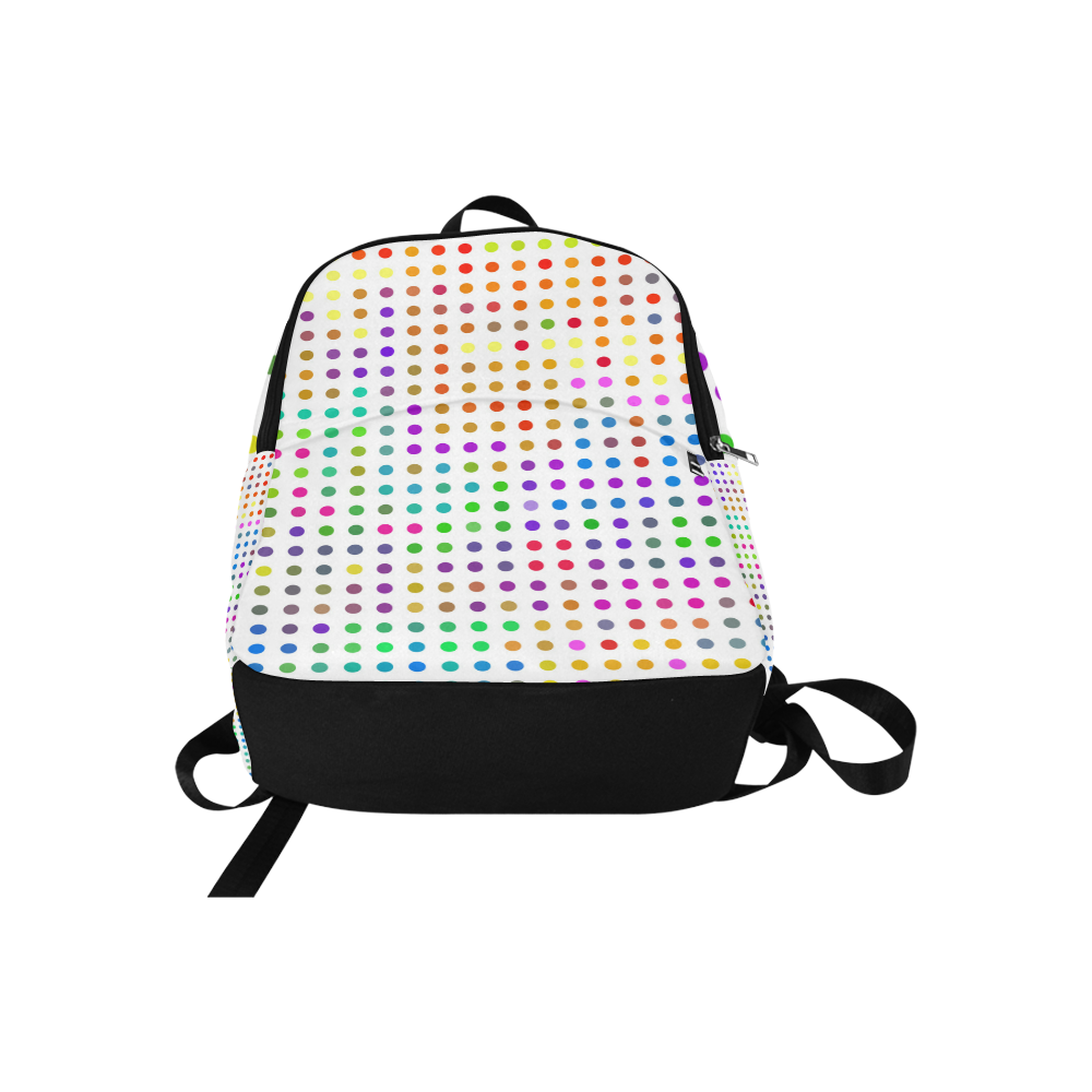 Retro Rainbow Polka Dots Fabric Backpack for Adult (Model 1659)