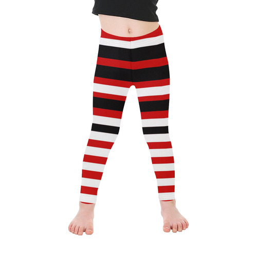 stripes Kid's Ankle Length Leggings (Model L06)