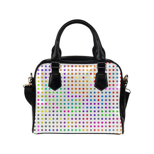 Retro Rainbow Polka Dots Shoulder Handbag (Model 1634)