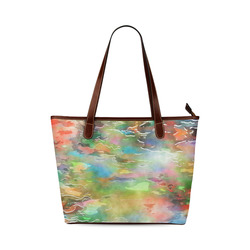 Watercolor Paint Wash Shoulder Tote Bag (Model 1646)
