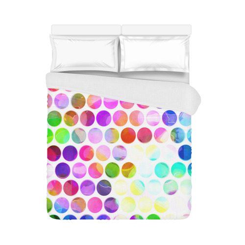 Watercolor Polka Dots Duvet Cover 86"x70" ( All-over-print)