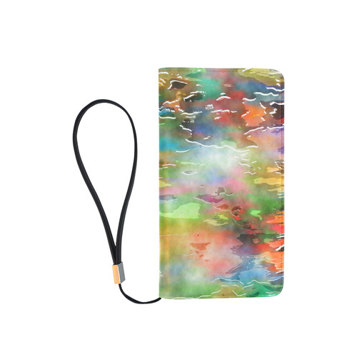 Watercolor Paint Wash Men's Clutch Purse （Model 1638）