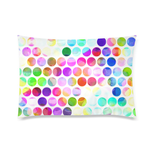 Watercolor Polka Dots Custom Zippered Pillow Case 20"x30" (one side)