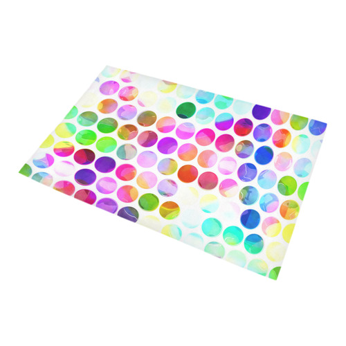 Watercolor Polka Dots Bath Rug 20''x 32''