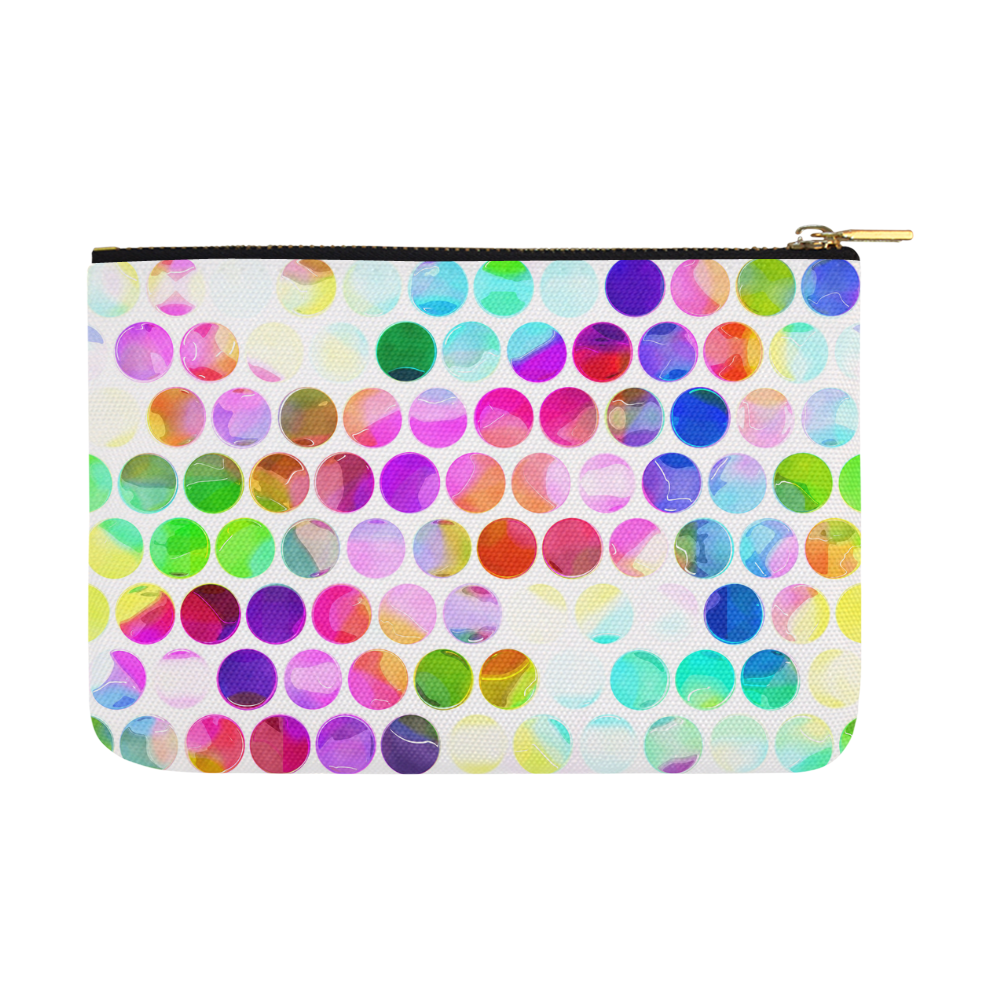 Watercolor Polka Dots Carry-All Pouch 12.5''x8.5''