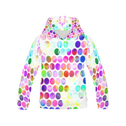 Watercolor Polka Dots All Over Print Hoodie for Women (USA Size) (Model H13)