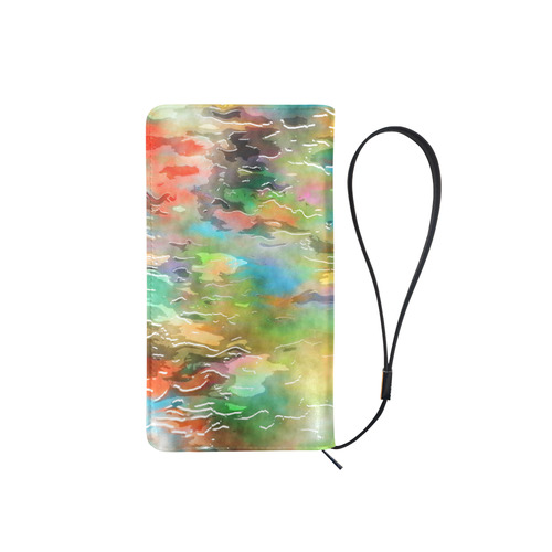 Watercolor Paint Wash Men's Clutch Purse （Model 1638）