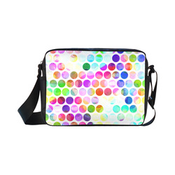 Watercolor Polka Dots Classic Cross-body Nylon Bags (Model 1632)