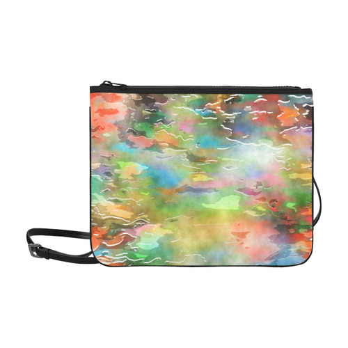 Watercolor Paint Wash Slim Clutch Bag (Model 1668)