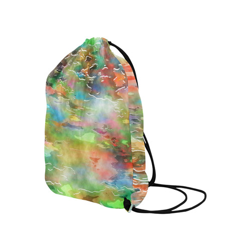 Watercolor Paint Wash Large Drawstring Bag Model 1604 (Twin Sides)  16.5"(W) * 19.3"(H)