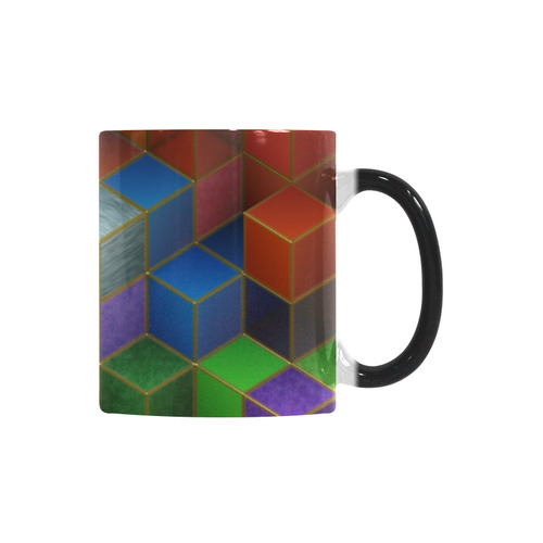 Geometric Rainbow Cubes Texture Custom Morphing Mug