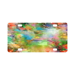 Watercolor Paint Wash Classic License Plate