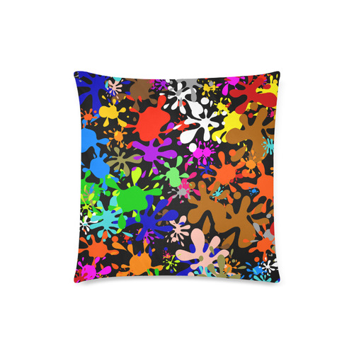 Paint Splats & Ink Blots Custom Zippered Pillow Case 18"x18"(Twin Sides)