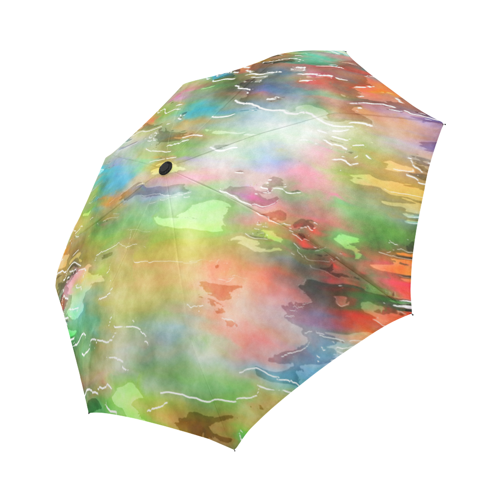 Watercolor Paint Wash Auto-Foldable Umbrella (Model U04)