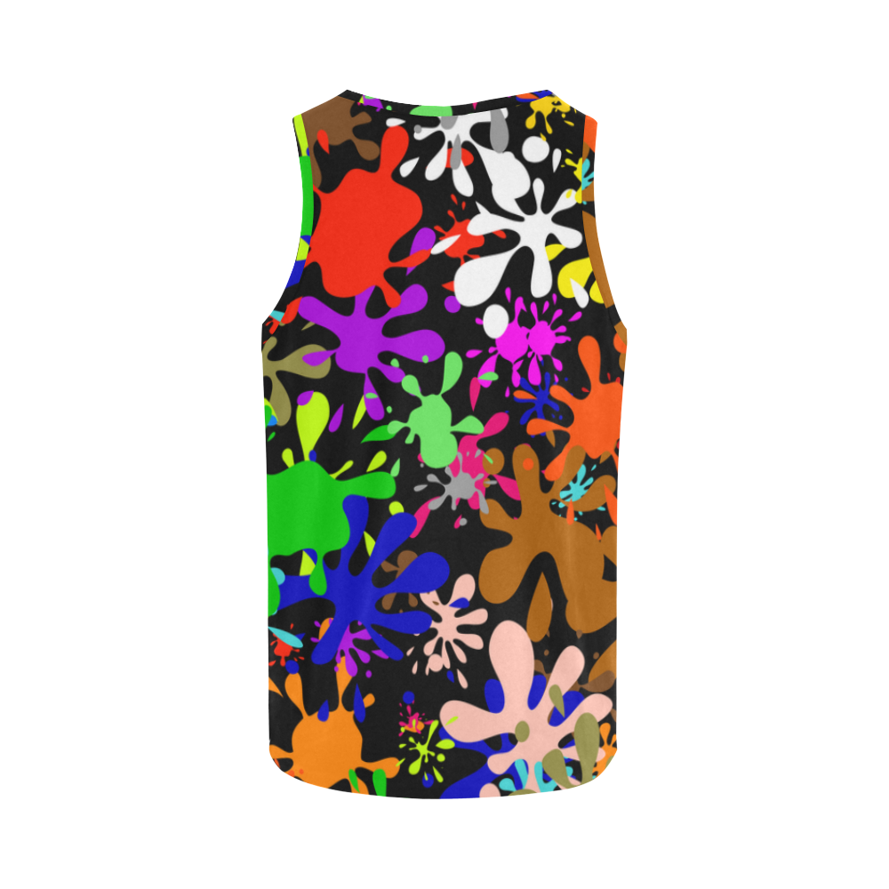 Paint Splats & Ink Blots All Over Print Tank Top for Women (Model T43)