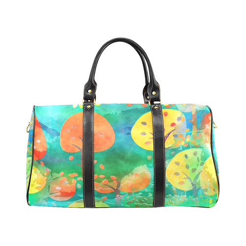 Watercolor Fall Forest New Waterproof Travel Bag/Large (Model 1639)