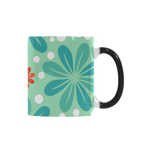 blue and red flowers mug Custom Morphing Mug