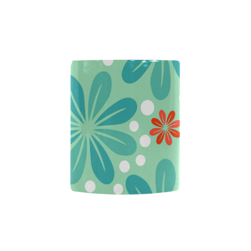 blue and red flowers mug Custom Morphing Mug